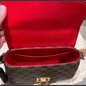 Louis Vuitton croisette cross body in damier ebene print